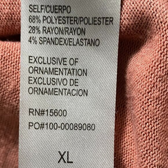 Democracy, rust & brown, animal print tunic w/long sleeves, size XL - Picture 9 of 10